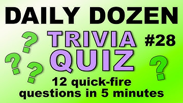 5 MINUTEN DAGELIJKSE QUIZ - 12 leuke triviavragen in vijf minuten!