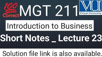 mgt211 short notes lecture 23