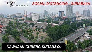 Droneview Suasana Kawasan Stasiun Gubeng Surabaya Di Masa Social Distancing 20 April 2020