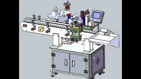Automatic clamping positioning round bottle labeling machine||3Dmodel design||Pack machine