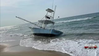 Boat runs aground on Cape Hatteras National Seashore