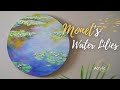 Claude Monet's Water Lilies_ Acrylic painting / 모네 수련 그리기/ Impressionism_ with music_ Claude Debussy