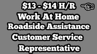 AAA Work At Home Roadside Assistance Customer Service Representative