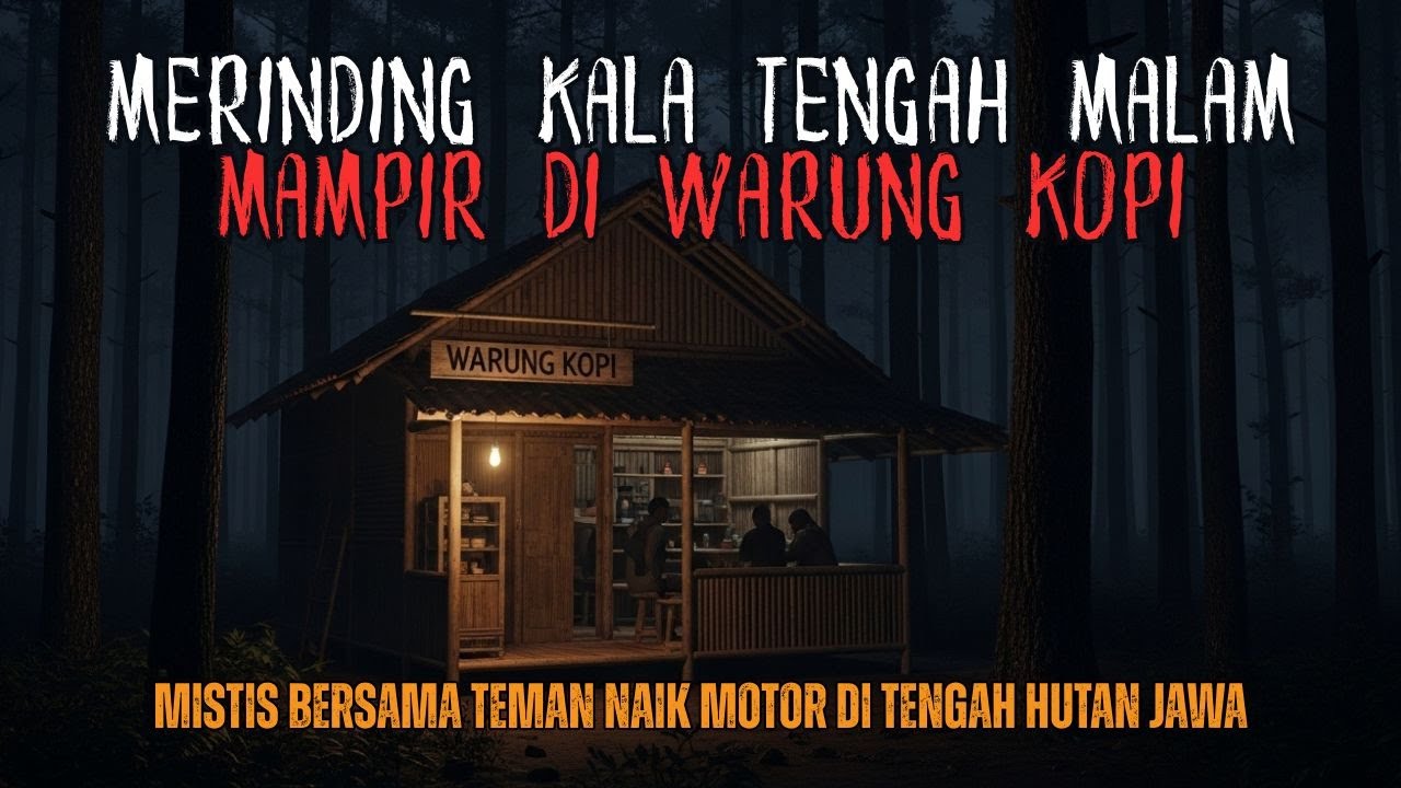 MERINDING PARAH MAMPIR DI WARUNG KOPI TENGAH HUTAN JAWA KALA TENGAH MALAM! KISAH MISTIS NAIK MOTOR