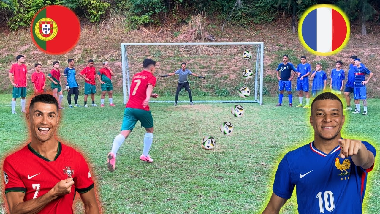 PORTUGAL VS FRANÇA NA DISPUTA DE PÊNALTIS DA EUROCOPA - CR7 x MBAPPE