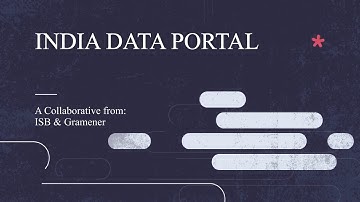 India Data Portal - An introduction