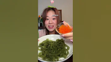 My Fav Snack Flyingfishroe Tobiko Seagrapes Crunchyasmr 