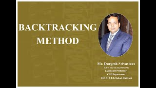 Backtracking Method | Advance Data Structure| Computer Science | Hindi | Durgesh Srivastava |