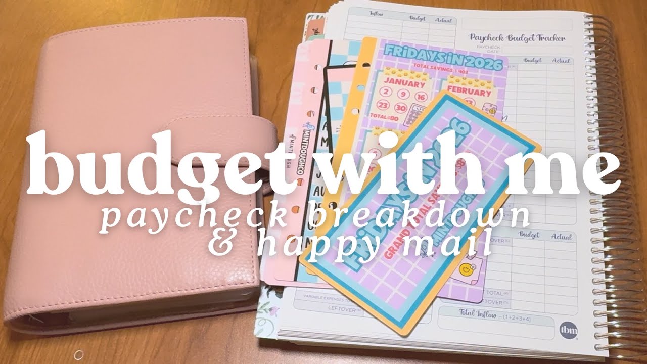 paycheck budget with me ✨ payday breakdown ✨ budget mom workbook