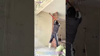 Satisfying Heavy Machinery: Watch a Skilled Worker Demolish a Brick Wall with Raw Power! 🧱🔨