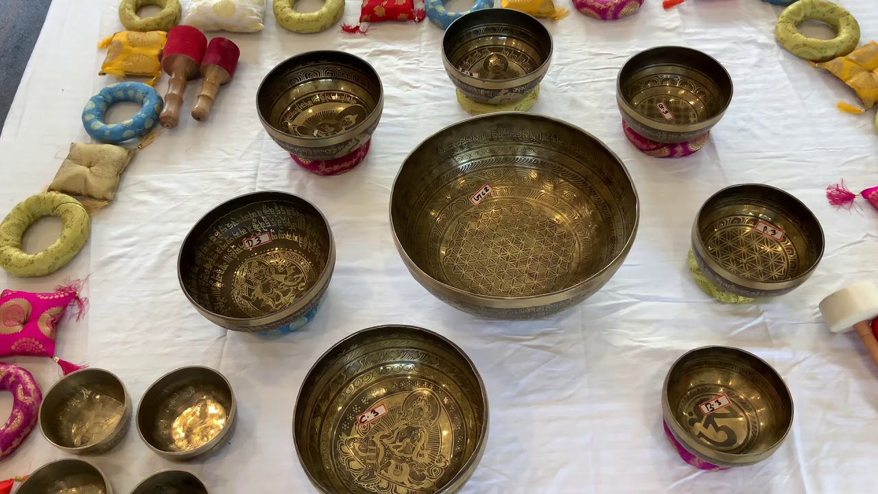 Buy Online Tibetan Singing Bowls Plain Handmade Carved Set for Yoga Meditation Wellness Studios