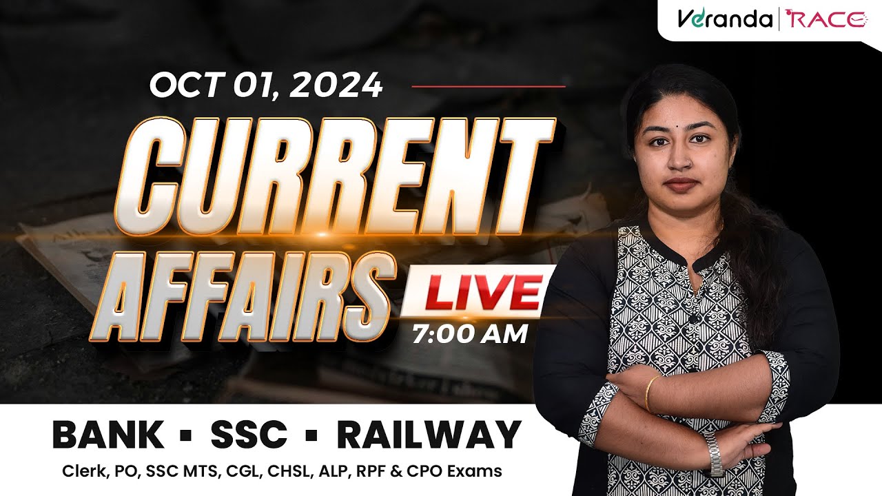 Daily Current Affairs LIVE - 01 October | For Bank & SSC Exams | By ...