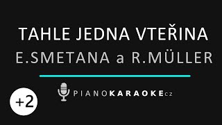 E. Smetana & R. Müller - Tahle Jedna Vteřina (Vyšší tónina) | Piano Karaoke Instrumental