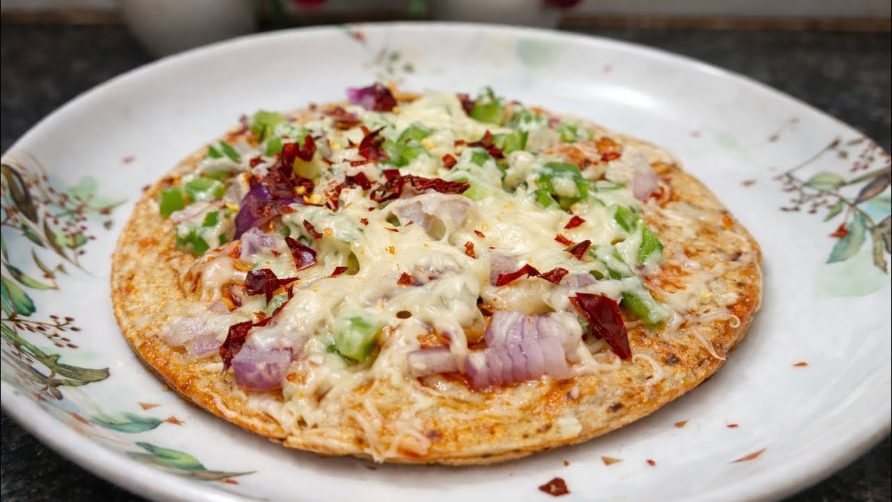 Homemade Roti Pizza Healthy Homemade Roti Pizza 🍕 | 5 Minute No Oven Recipe #yummy #new # ...