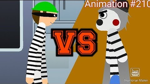 Bob the robber vs Rash (piggy) stick nodes animation #210