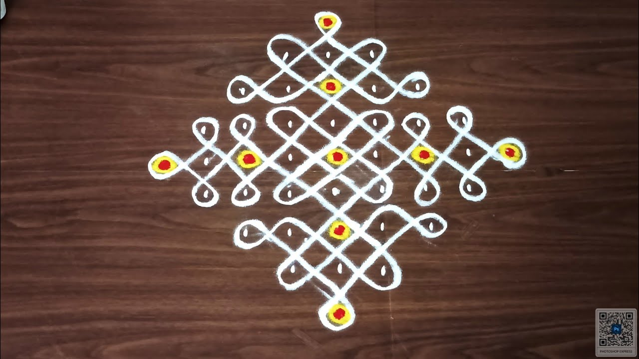 #9_1 rangoli#easyrangoli #rangolidesigns #rangoli #muggulu - YouTube