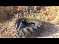 Vertedero en tramo de carretera de Loja