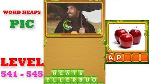 Word Heaps: Pic Puzzle Level 541 - 545 | All Answers | Walkthrough