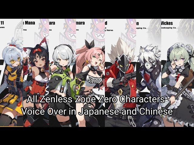 All the Zenless Zone Zero characters so far