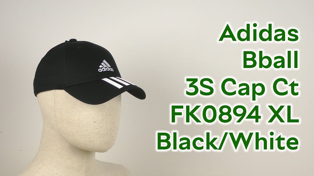 FK0894 Ct XL Розпаковка YouTube Black/White Cap 3S Bball - Adidas