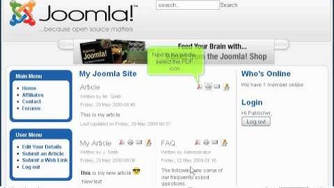 How to print or export an article to PDF in Joomla - Joomla Tutorials