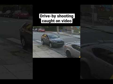 Philadelphia police are investigating a drive-by shooting in Germantown that was caught on camera