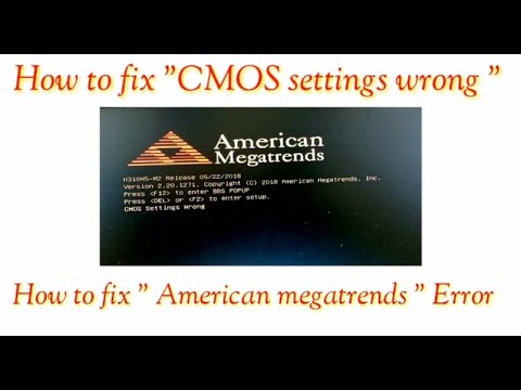 How to fix CMOS Settings wrong in Tamil | How to fix American megatrends error in Tamil | @HariHits