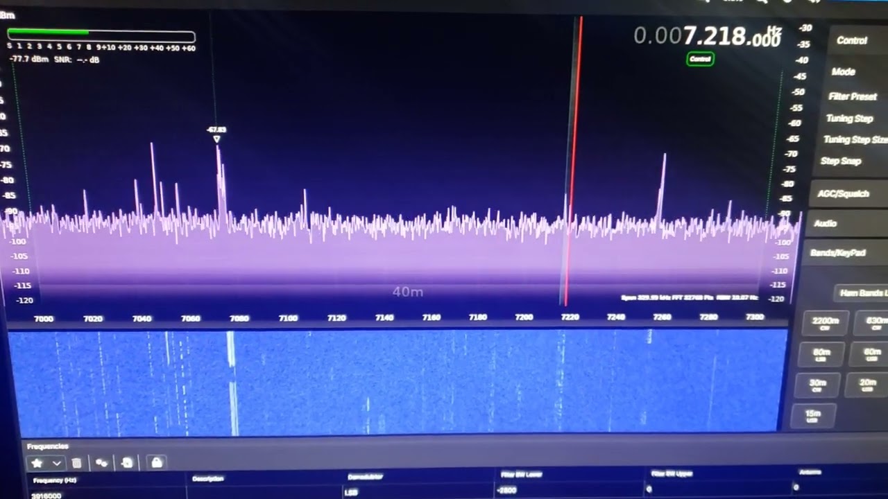 SDRConnect RSPDuo Raspberry Pi 4 Ubuntu Linux 40 meter Amateur Band MLA-30 Loop Antenna