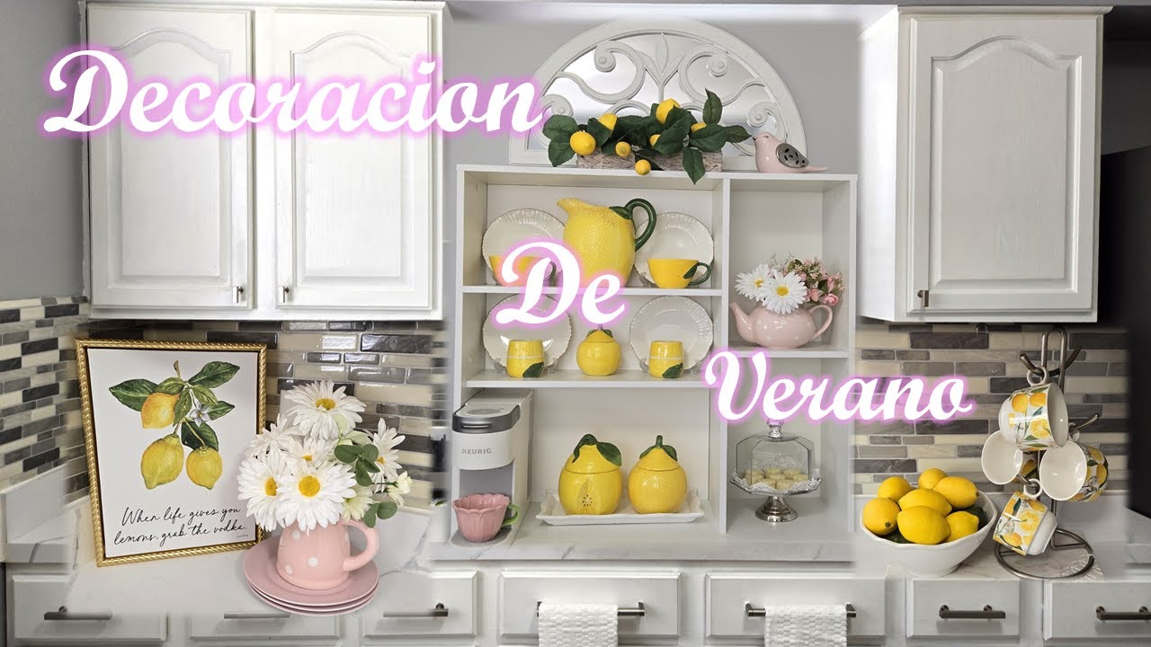 Decoración de mi cocina con limones para este verano 2024 🍋🍋🍋