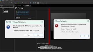 Fix VMware virtualization errors 'intel vt-x/ept is not supported / module hv power on failed'