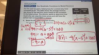 7-4 Modeling with Quadratic Functions