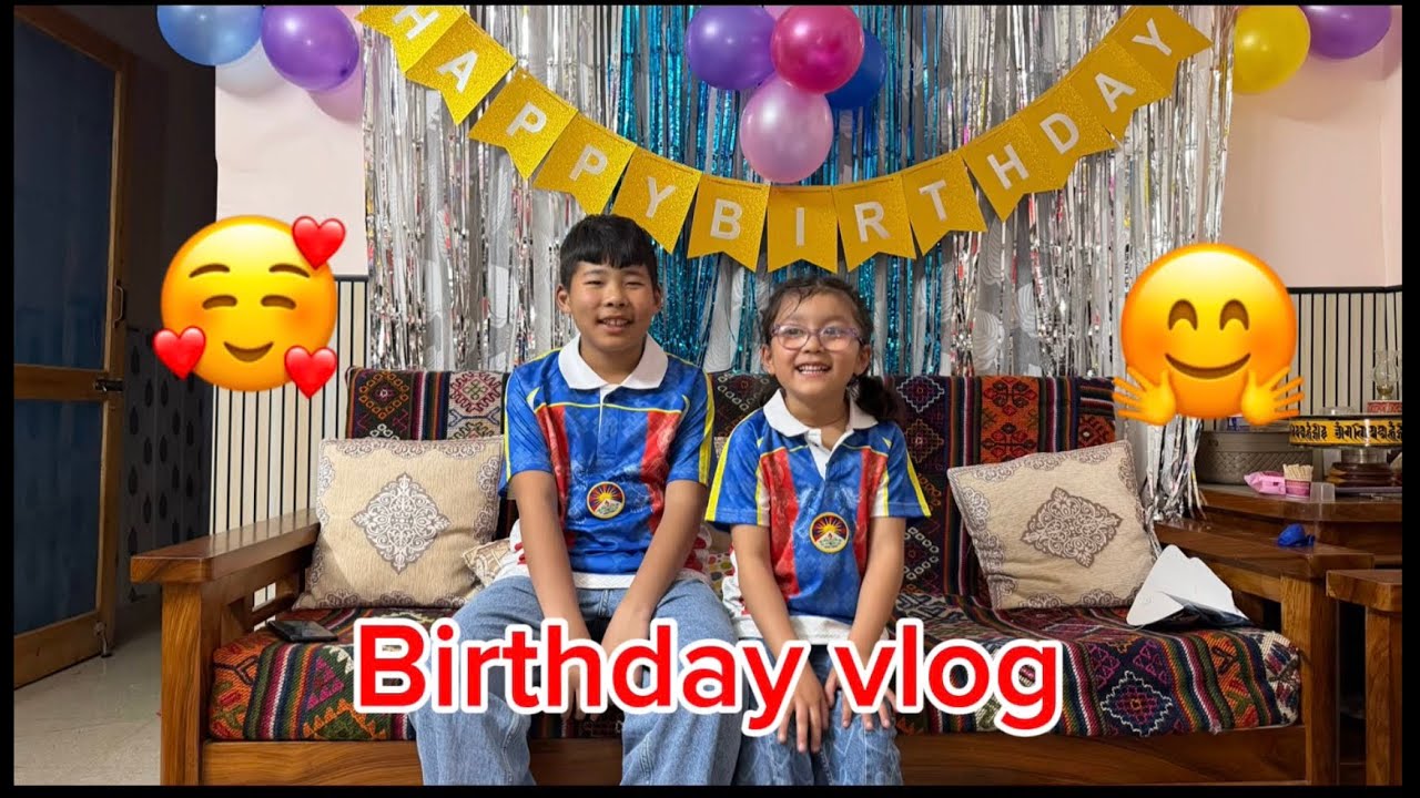 Celebrate birthday together #cousins #tibetanvlogger 