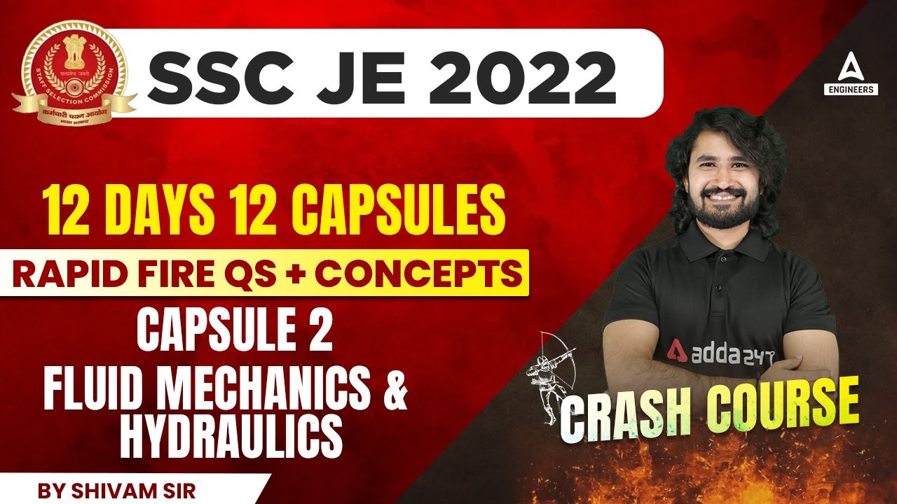 SSC JE 2022 Crash Course SSC JE Mechanical SSC JE Fluid Mechanics