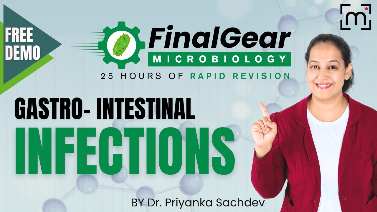 Micro Demo: Gastrointestinal Infections | Final Gear 75-Hour Revision | Dr. Priyanka Sachdev