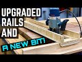 Upgraded router sled rails and a new flattening bit! / How to flatten a slab