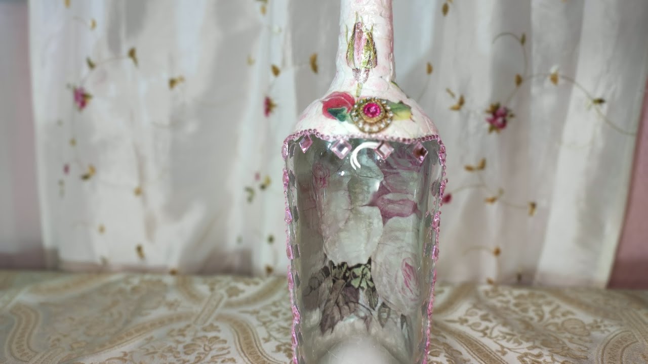 Decoupage Técnica invertida con cáscara de huevo | diy | manualidades