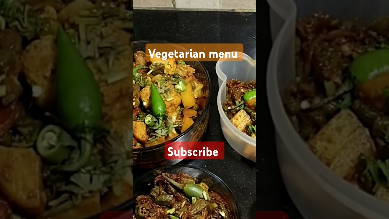 Vegetarian menu for vegetarian people | full week menu Aloo ghobi | mix Sabzi| alo krela | phalian