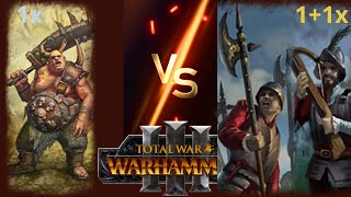 Plague Ogres vs Imperial Infantry with Crossbow Support in Total War: Warhammer 3