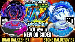 DARK ROAR BALKESH B7 QR Code | Stone Balderov B7 |  RARE 2-PACK | BEYBLADE BURST QUAD DRIVE App