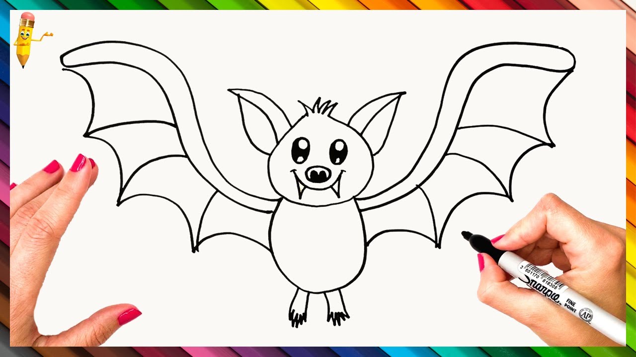 Bat draw. Bat drawing small and easy. How to draw bat animal. So cute drawing bat.