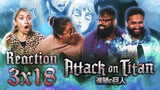 Attack on Titan Dub - 3x18 Midnight Sun - Group Reaction