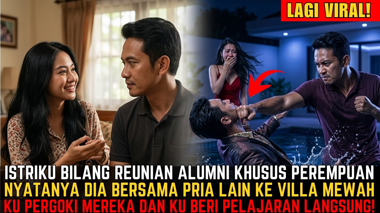 KATANYA REUNIAN ALUMNI! NYATANYA ISTRIKU MALAH BERMESRAAN DENGAN PRIA LAIN DI VILLA MEWAH!