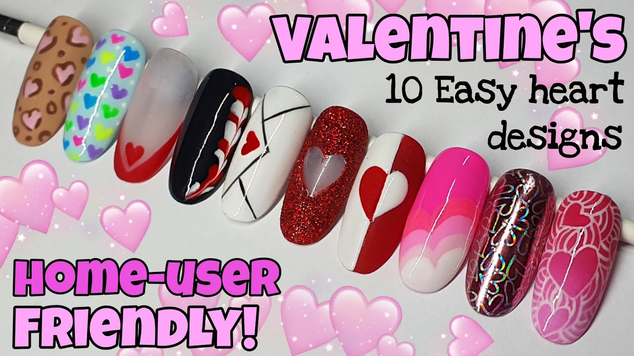 Captivating Valentine's Day Nail Designs : Black & Subtle Nails with Black  + Cutout Heart