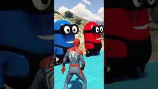 GTA 5 Epic Ragdolls | RED SPIDERMAN VS RED MINION VS GREEN MINION Spider-Man Jumps/Fails ep. 44