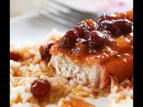 Slow Cooker Cranberry Pork Chops Recipe - Enjoy This Savory Cranberry Sauce! - by Pip and Ebby