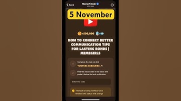 MemeFi youtube video code today 5 November | MemeFi YouTube video secret code today | #crypto
