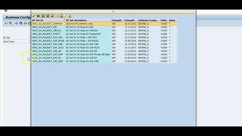 SAP GRC 10.1 -BC SET