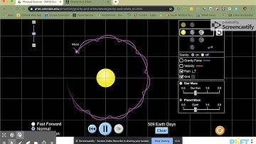 Review Tutorial PhET Gravity and Orbit Simulation