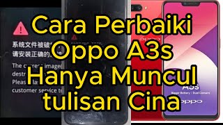 Oppo a3s muncul tulisan cina