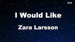 I Would Like - Zara Larsson Karaoke 【No Guide Melody】 Instrumental
